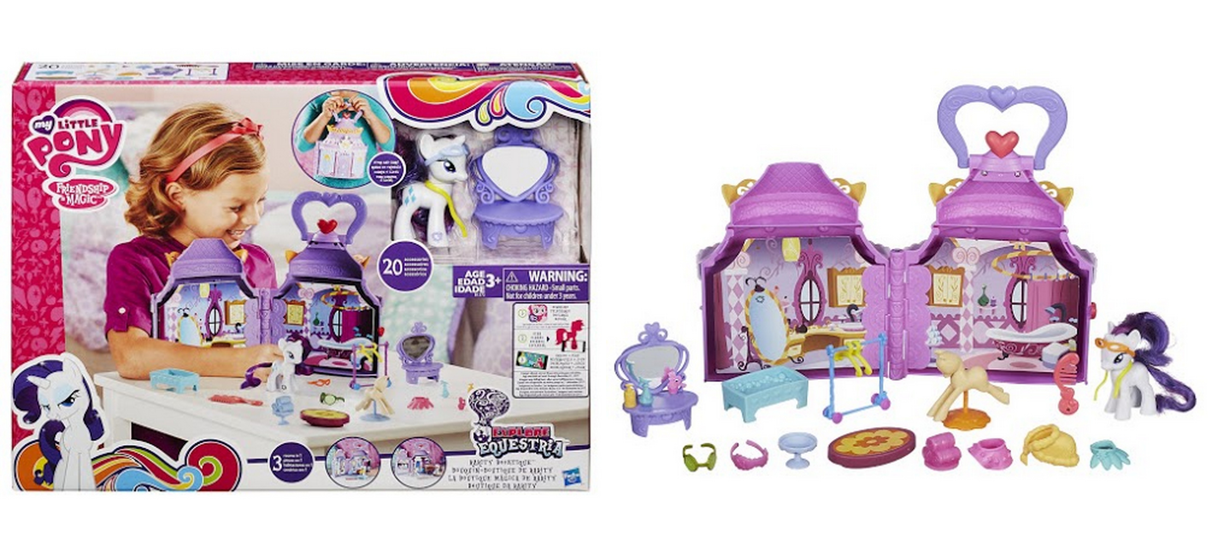 my little pony cutie mark magic rarity booktique playset